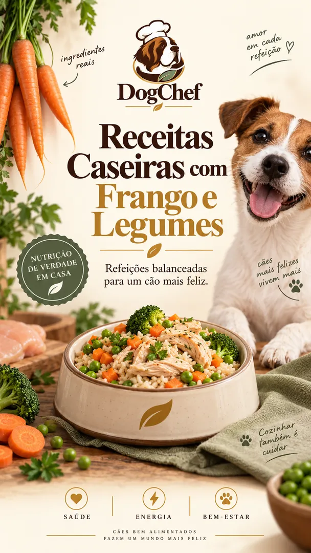 Capa: Receitas Caseiras com Frango e Legumes