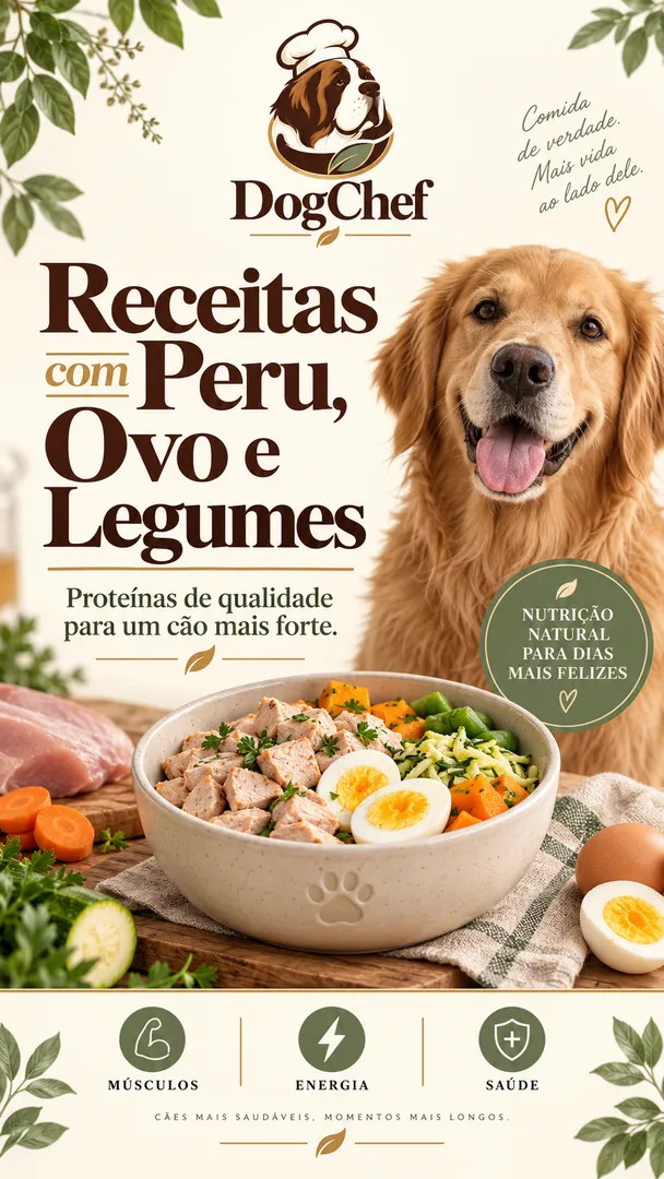 Capa: Receitas com Peru, Ovo e Legumes