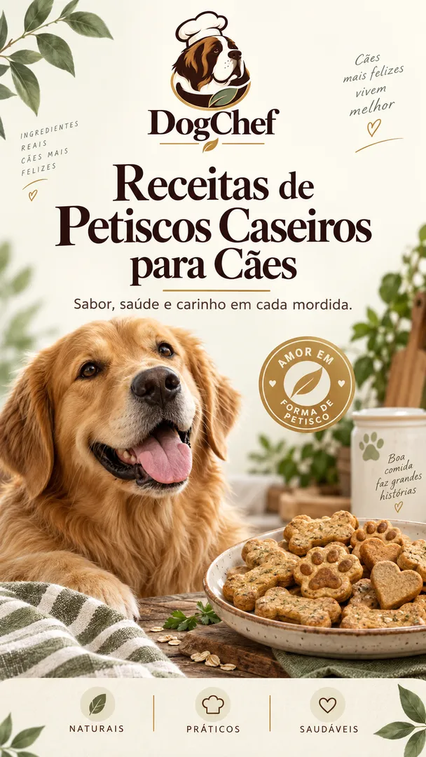 Capa: Receitas de Petiscos Caseiros para Cães
